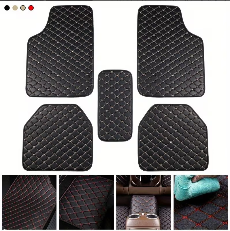 Cross-border Amazon universal car floor mats, waterproof leather version, wholesale and dropshipping from cross-border manufacturers, foreign trade PVC labeling