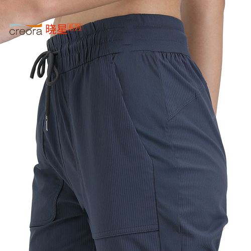 Quick-drying cool sports pants for girls summer leggings European and American cross-border drawstring casual pants ins trend running fitness