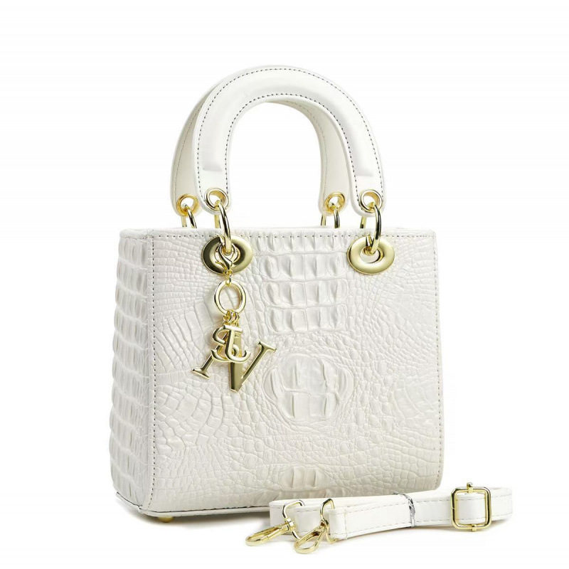 Cross-Border Minimalist Trendy Versatile Crocodile Pattern Fresh Multi-Color Handbag with High Aesthetic Value Classic Chanel-Style for Commuting and Outings