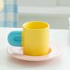 Macaron contrasting ceramic cup discs customized high -value coffee cup couple students drink water cups and gift Mark cups