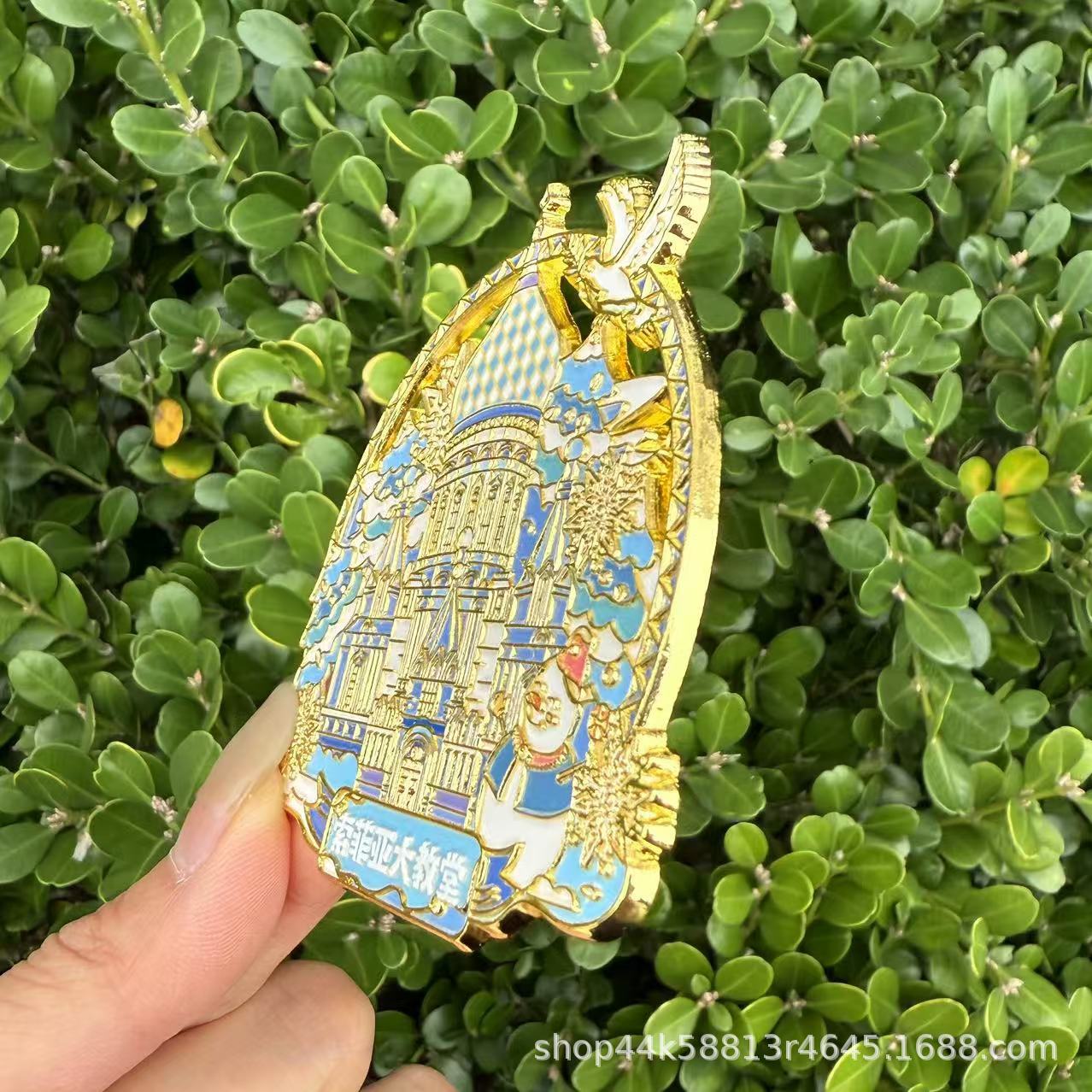 (2개) 새로운 제품 도시 하얼빈 소피아 성당 냉장고 스티커 명소 마그네틱 금속 여행 기념품