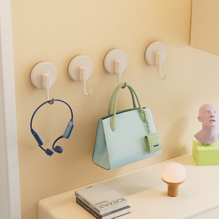 Vacuum Adhesive Suction Cup Hook Type Dopamine (Push-Button Style) Hook/High Aesthetic Value/Strong Load-Bearing Capacity, No Drilling Required, Multi-Scenario Use Vacuum Adhesive Suction Cup Hook Type Dopamine (Push-Button Style) Hook/High Aesthetic Value/Strong Load-Bearing Capacity, No Drilling Required, Multi-Scenario Use