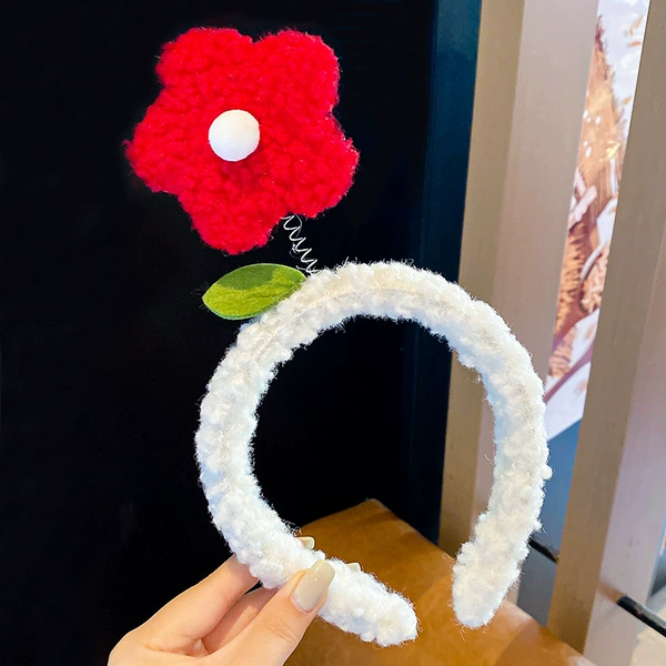 Flower-shaped, red