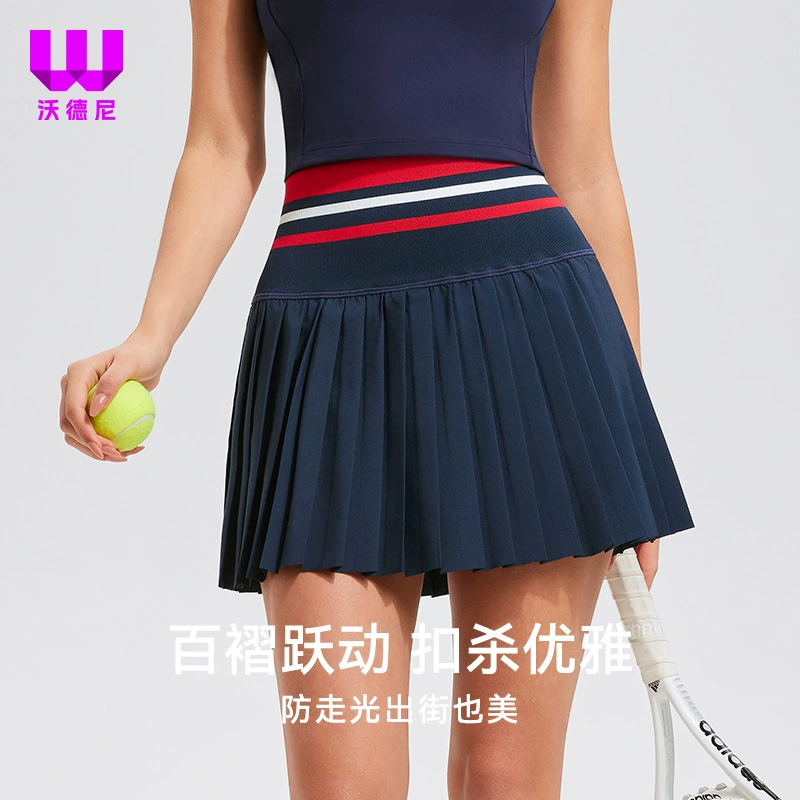 Теннисные юбки с высокой талией женские плиссированные спортивные юбки