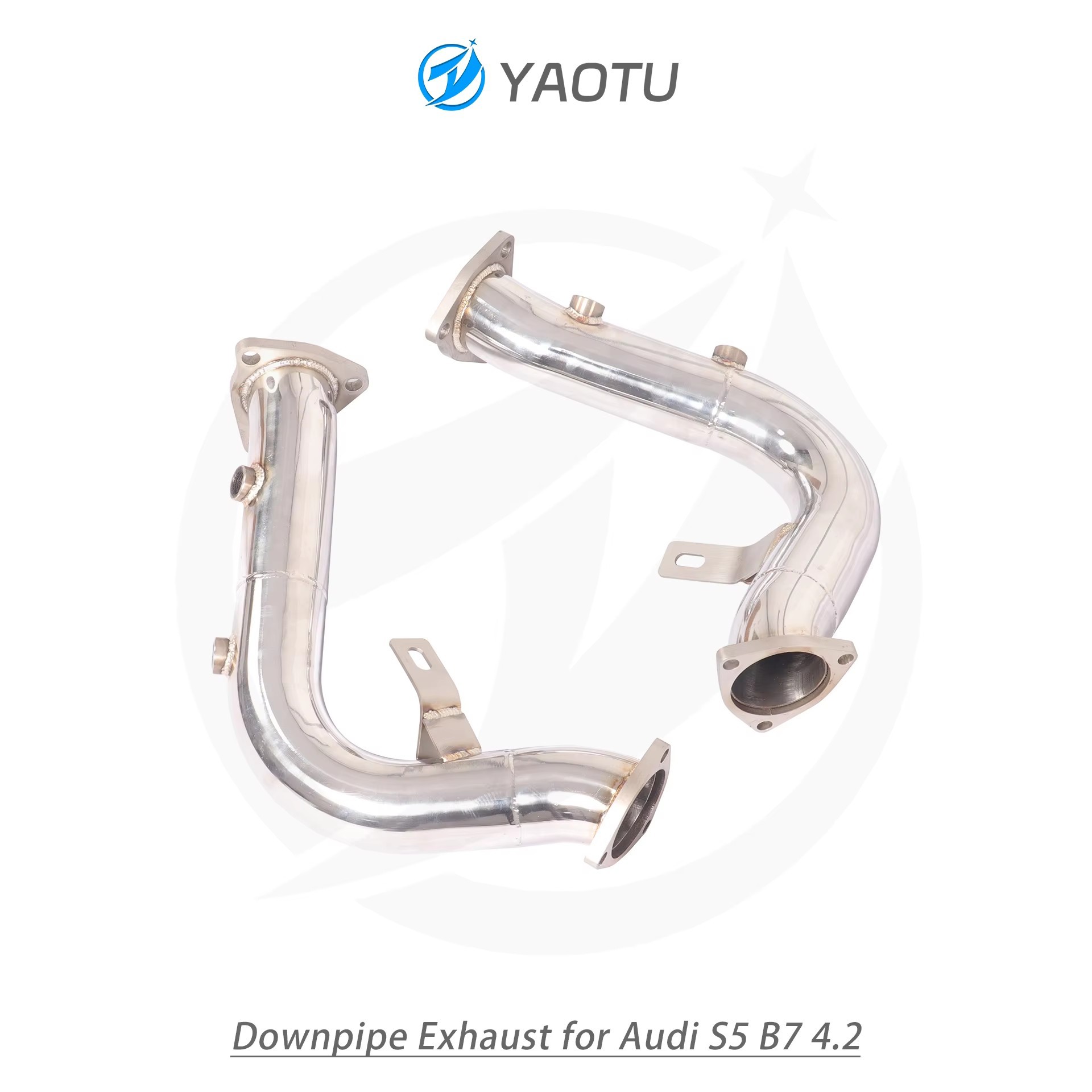 Suitable for Audi S5 B8 Coupe 4.2L Stainless Steel Polished Downpipe High Performance Exhaust Pipe