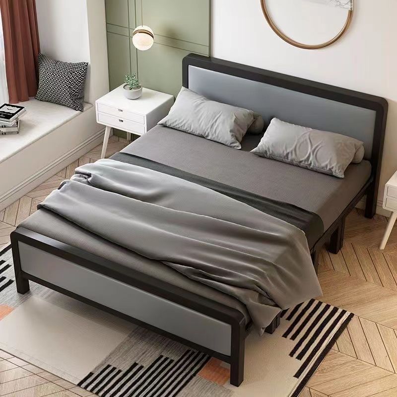 Cama plegable reforzada cama doble simple para adultos cama de almuerzo cama de acero inoxidable quilla cuadrada cama plegable