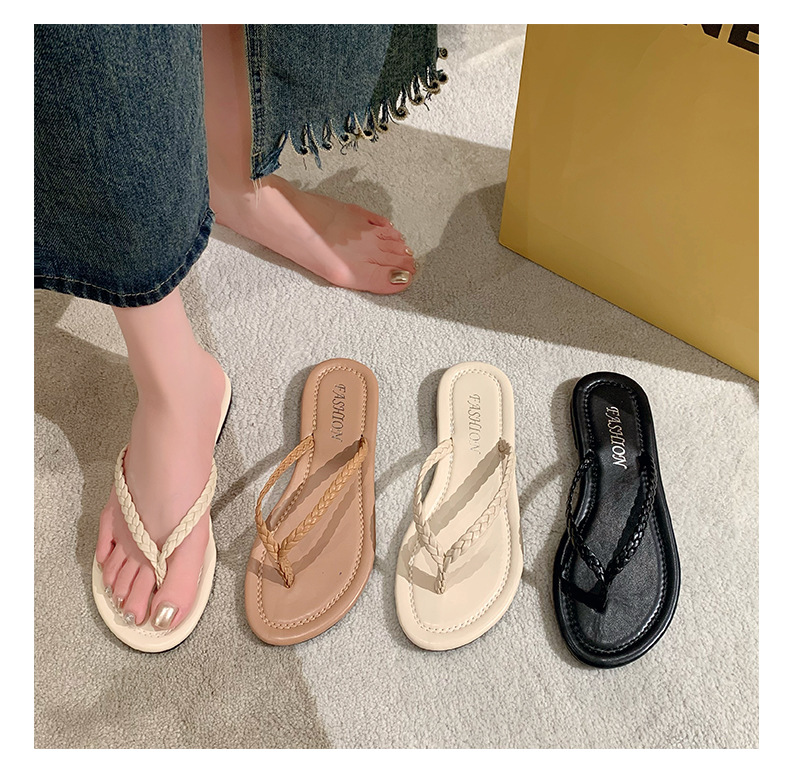 Women's Casual Solid Color Round Toe Flip Flops display picture 5
