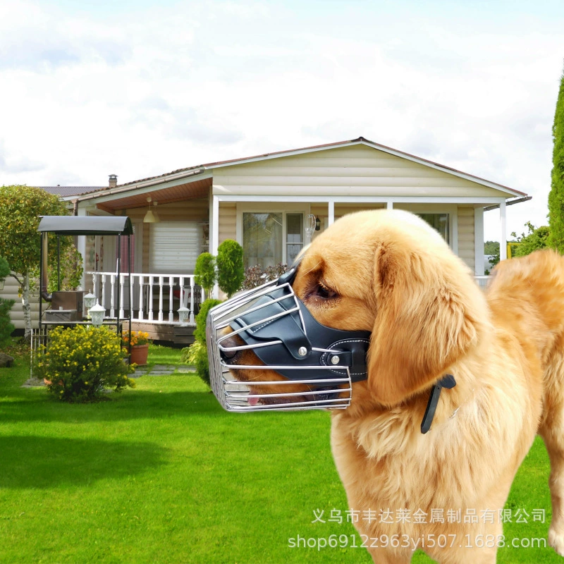 Трансграничный Amazon новый металлический кожаный набор для собак, чтобы предотвратить укусы собак