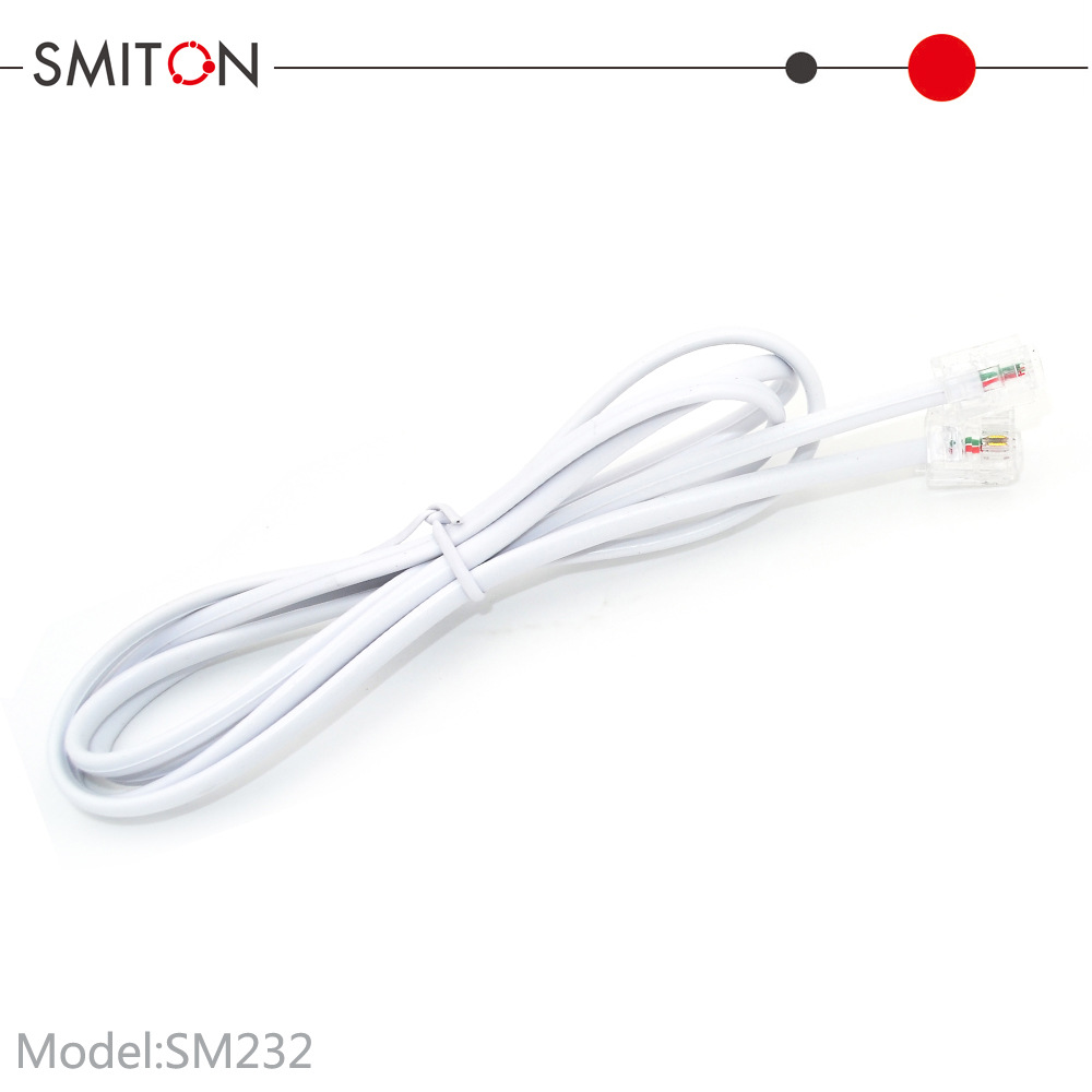 sm232 供应电话线 电话跳线批发 RJ11電話線 V电话直线5米