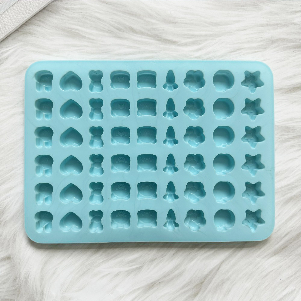 Ventas transfronterizas calientes de silicona 54 animales conejos molde de dulces pudín molde de galletas de chocolate de cocina