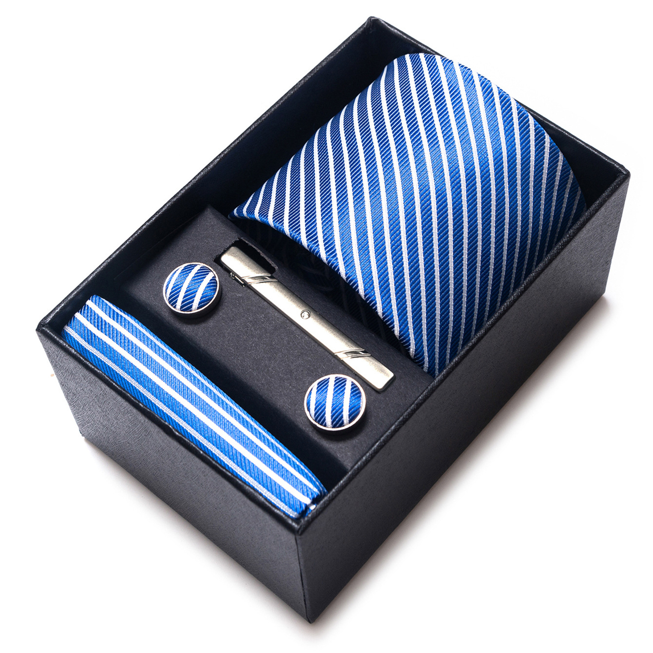 Set de Caja de Regalo con Corbata de Negocios para Hombre de Rayón Jacquard para Boda
