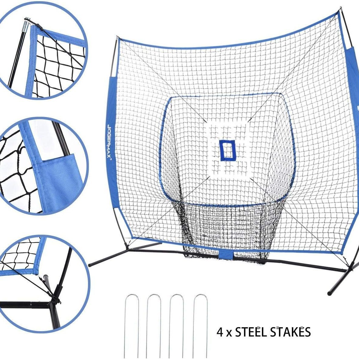 Red de entrenamiento de béisbol de Amazon Red de práctica de ataque Red de bloqueo al aire libre Red de softbol Red de rebote de ataque de 7x7 pies