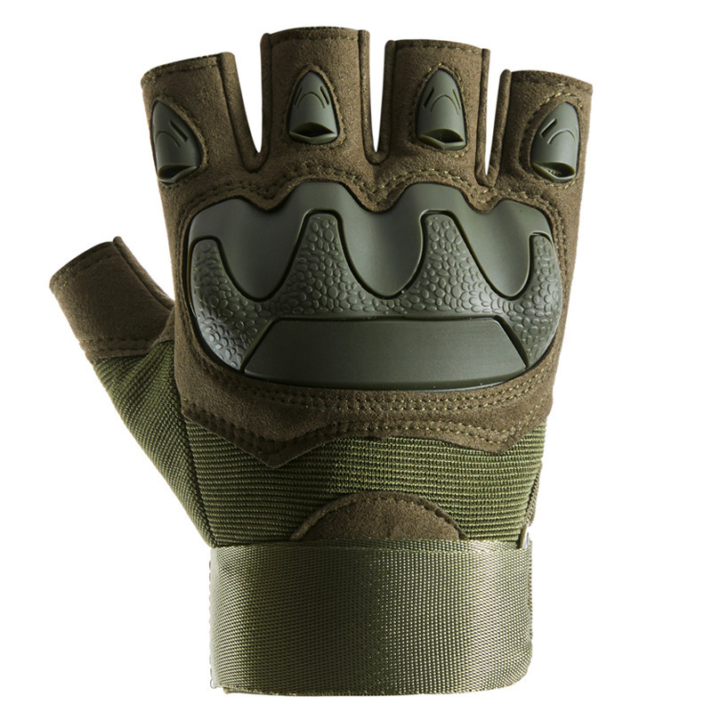Nuevo soft shell medio dedo-Ejército Verde