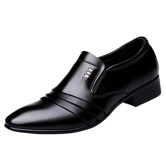 2025 Autumn New Leather Shoes Men's Large Size Cross-Border Business Formal Wear British Pointed Toe Office Shoes Men