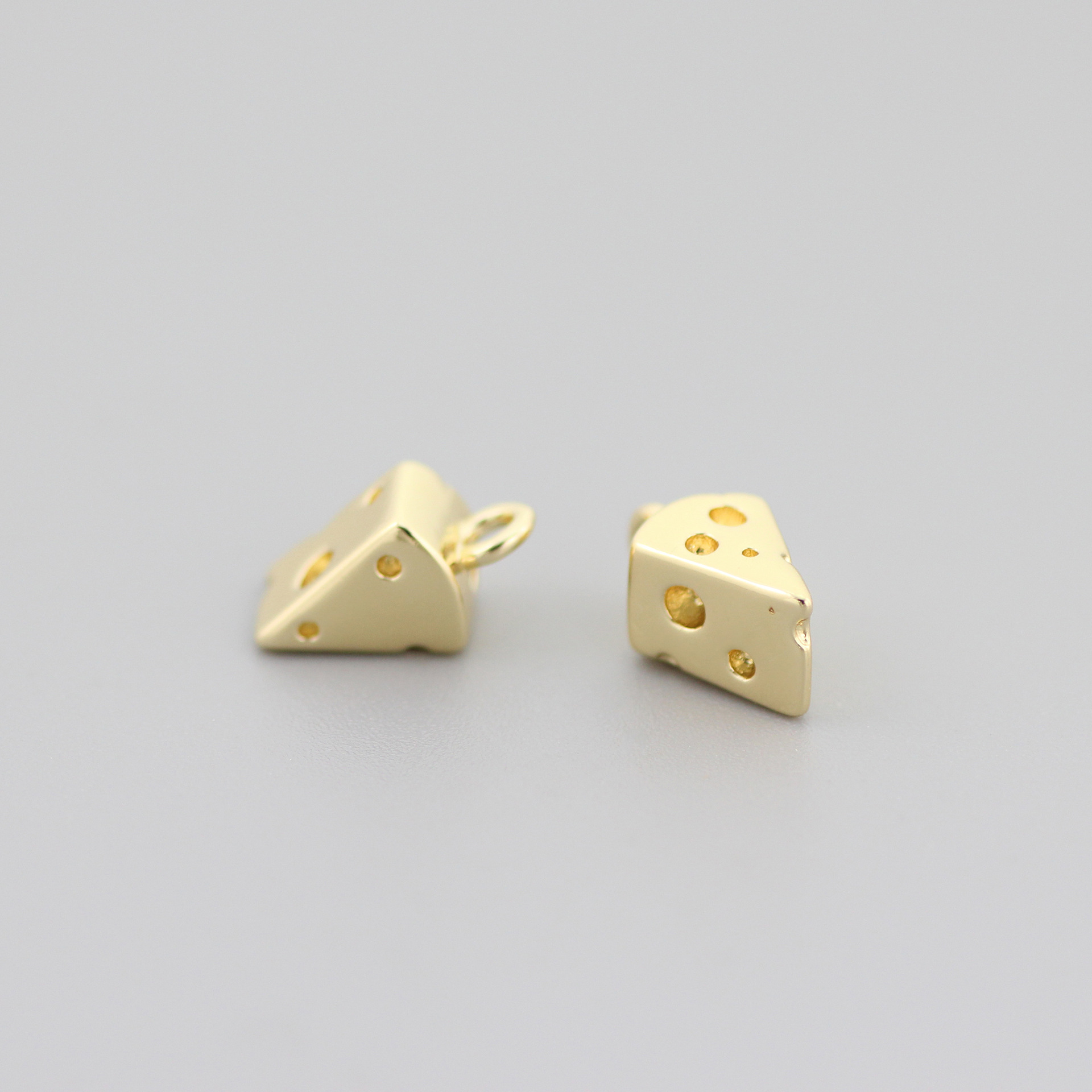 2g Weight Pendant Jewelry Making Type DIY Jewelry Accessories Classification 1 Piece Quantity Brass Material Cheese Pattern Plating Design Cute, Simple Style Style 1 Piece Brass Cheese Pendant 2
