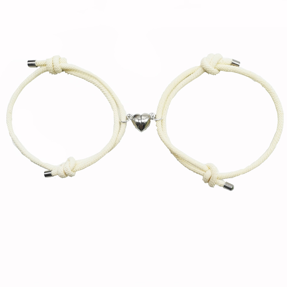 Simple Style Heart Shape Alloy Plating Couple Bracelets display picture 1