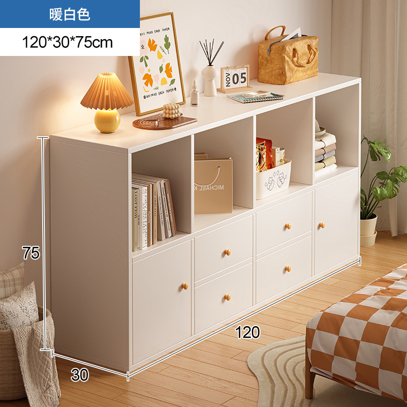 Estantes de cosméticos de viento de crema tabla lateral de piso integrado gabinete de celosía gabinete de ocho celosías gabinete de almacenamiento de perfumes para productos de cuidado de la piel