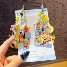 diy星星人串珠包包钥匙链玩偶挂件miu系书包挂饰手机链钥匙扣配件