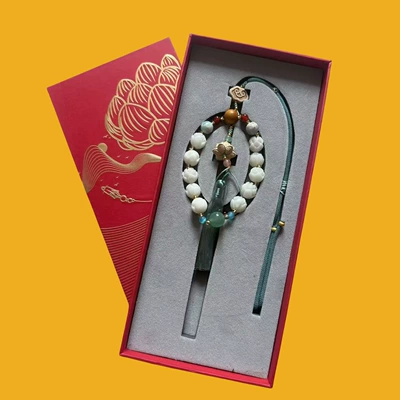 Duobao Bodhi Beaded Car – Car hanging - good-luck-lotus-car-hanger-gift-box-style