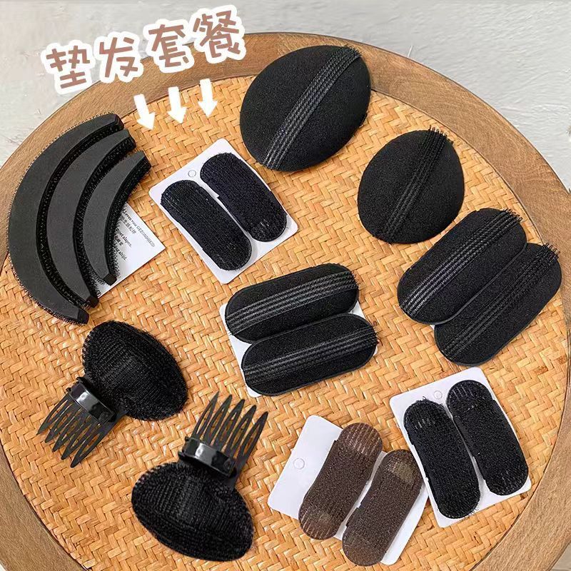 头顶垫高器后脑勺扁头垫发根夹子头发蓬松器垫发夹高颅顶增高|undefined