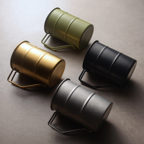 Outdoor 304 stainless steel Marco cup, industrial style retro old creative coffee camping picnic beer cup