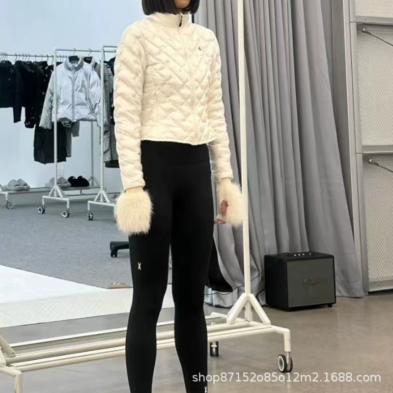 Пуховик SMK R Ghost Skin Slim Fit, белый, из утиного пуха, легкий, зимний, новинка 2024 года