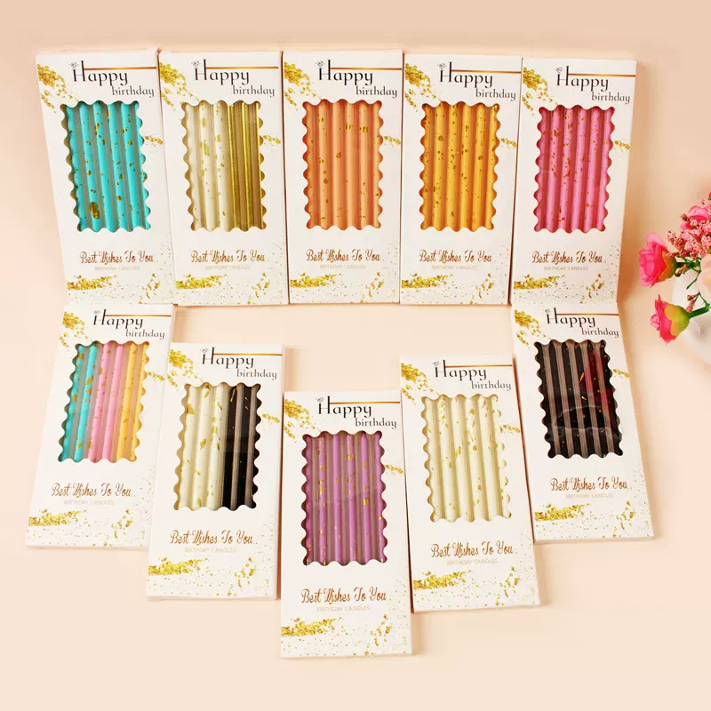 外贸出口派对聚会个性生日蜡烛创意彩色新款镀金加点生日蜡烛
