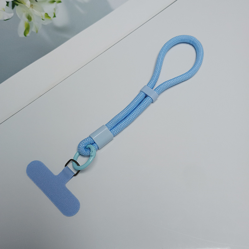 跨境编织可调节百搭手机手腕挂绳带夹片吊绳防丢短耐用纯色圆绳|undefined