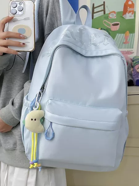 Cross-Border Large-Capacity Schoolbag for Female Junior High School Students, Simple Japanese-Style Backpack for High School and College Students, Stylish Design Backpack