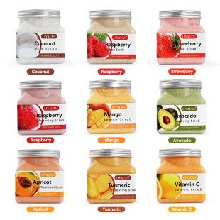 Full English Fruit Bath Salt Body Scrub Exfoliating Chicken Skin Full Body Deep Cleansing Cross-Border Sea Salt Scrub