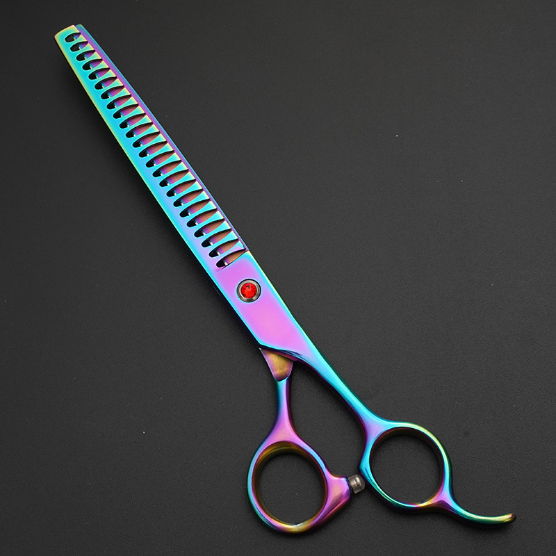 Directo de fábrica 7,0 pulgadas de acero inoxidable tijeras de dientes para mascotas tijeras de adelgazamiento cuchillo tijeras de hueso de pescado mascotas tijeras de belleza especial tijeras de dientes