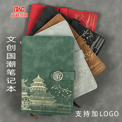 筆記本禮盒套裝故宮文創可印logo商務辦公會議記錄本耕讀書籤