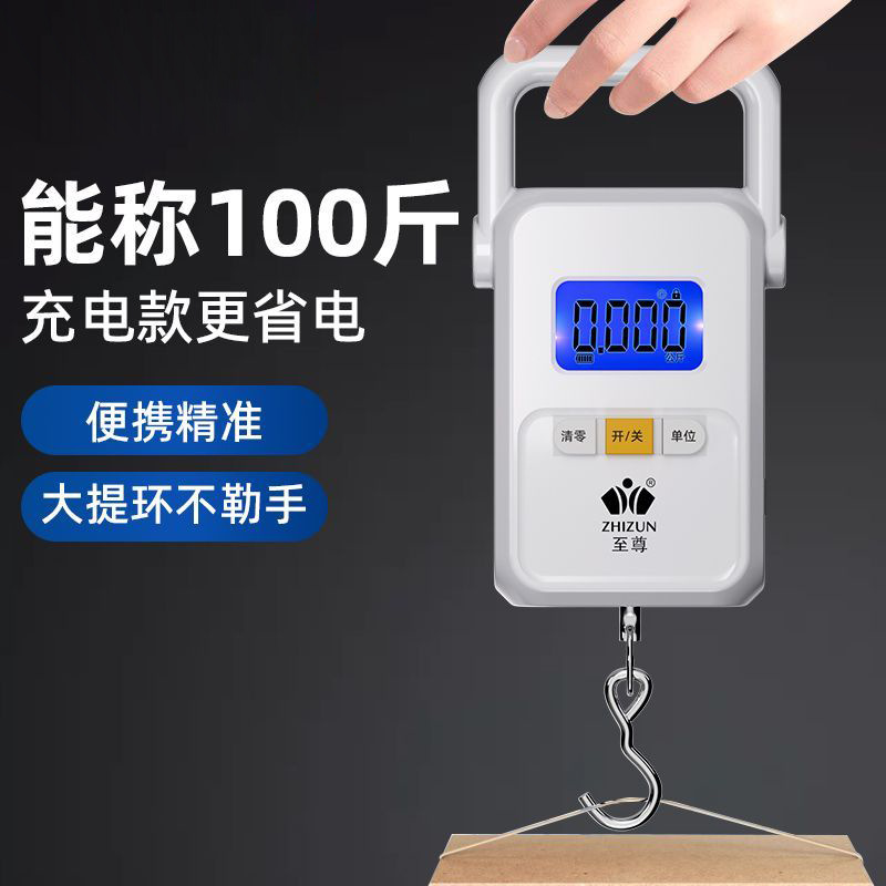 Handwaage Elektronische Waage Hochpräzision 50 kg Kleine tragbare Mini-Gepäckwaage Handwage Einkaufswaage Federwaage