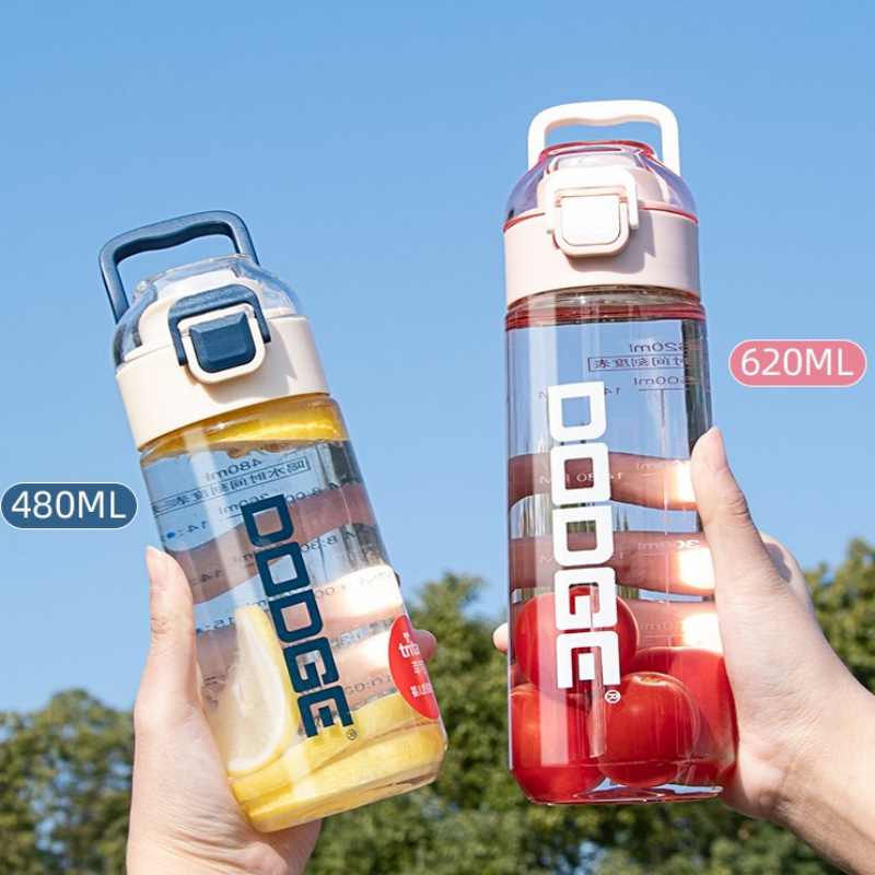 Hello 480 - 620ML Portable Plastic Water Cup for Casual Drinking with Handle, Simple and Convenient, Suitable for Both Men and Women