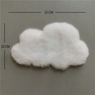 Particle Bottom, Washable, Dressing Room Mat, Wool pad - standard-white-cloud-1510cm