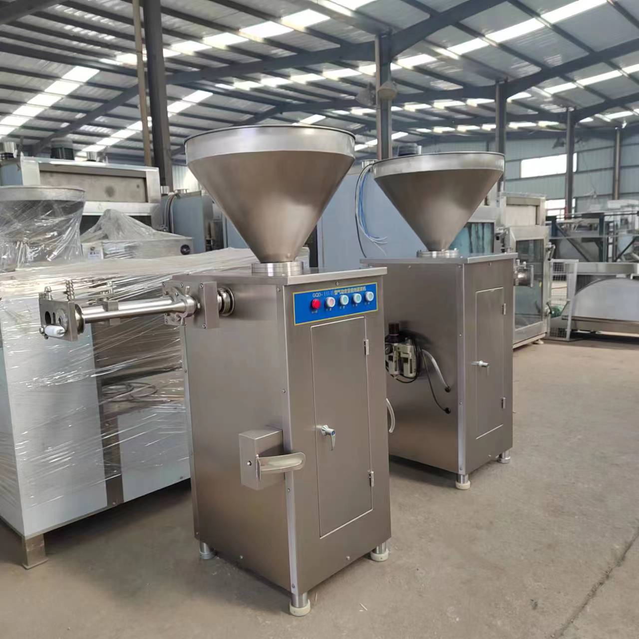 双管液压灌肠机 红肠香肠灌肠设备 肠类商用成套机器