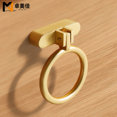 New modern minimalist ring handle cabinet door handle gold drawer pendant handle zinc alloy kitchen cabinet gold small handle
