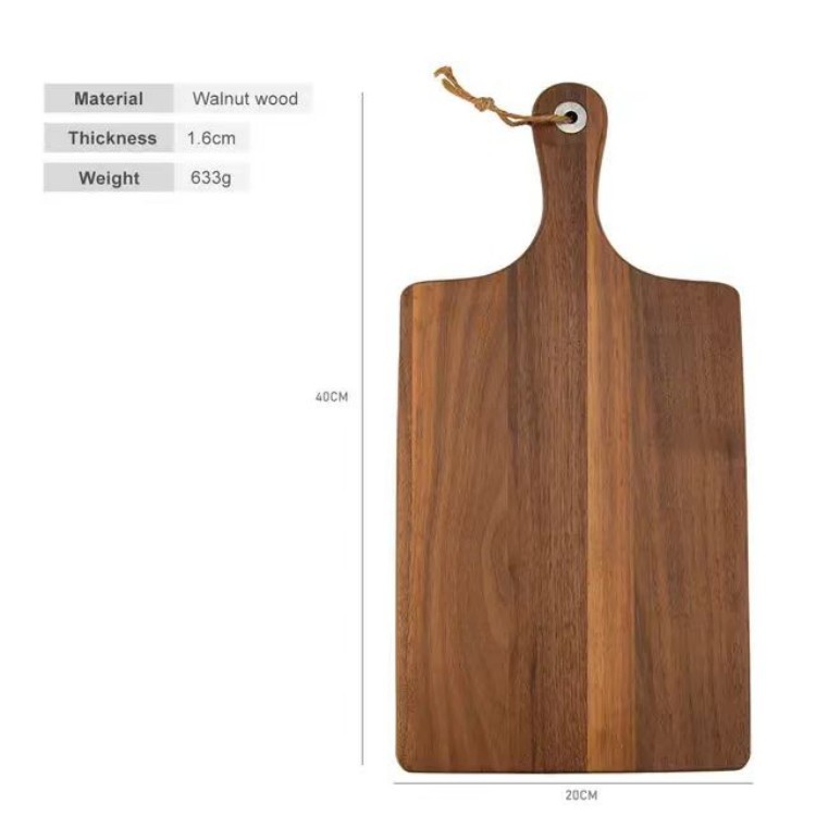 Junta de corte de madera transfronteriza de cocina de corte de verduras Junta de corte de pan de madera para bebés suplementarios con mangos bandeja de platos