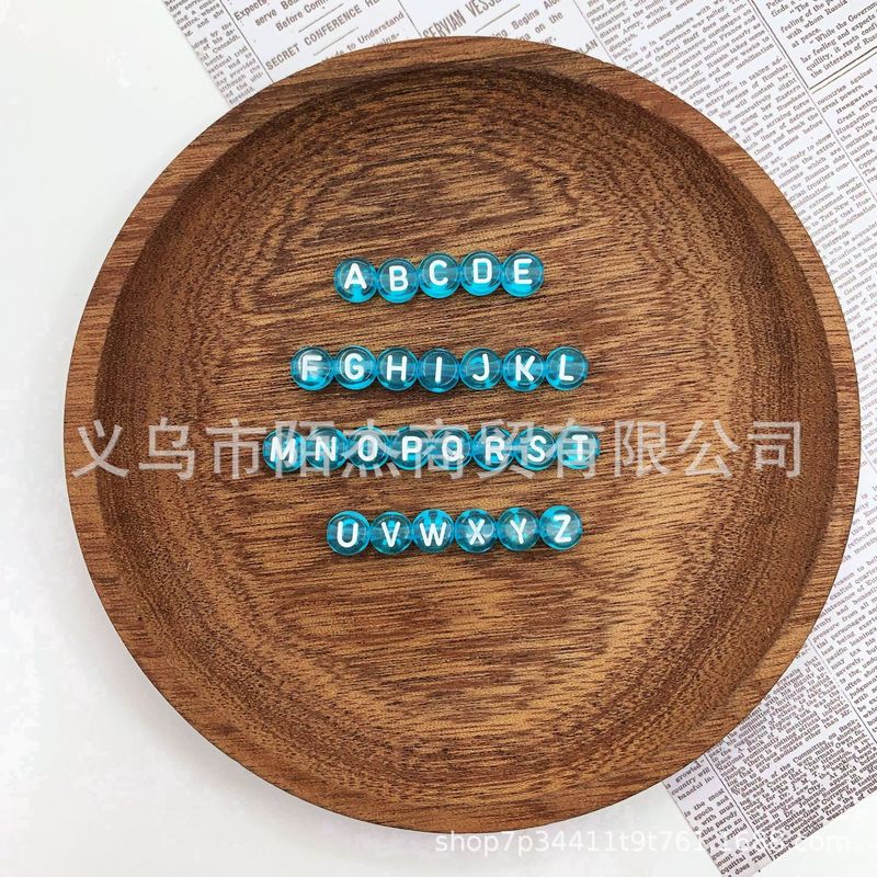 4 × 7 ミリメートルアクリルルースビーズさまざまなスタイルのカラフルな英語アルファベットビーズ DIY ジュエリーアクセサリーブレスレットビーズ|undefined