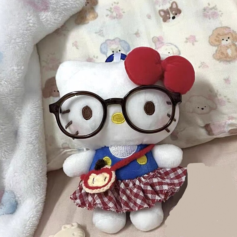 新款海盐夏天hellokitty包包挂件钥匙扣毛绒凯蒂猫小公仔玩偶礼物|undefined