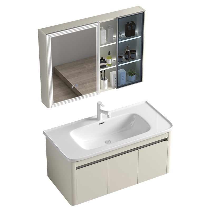 Gabinete de baño de acero inoxidable simple cerámica lavabo lavabo lavabo lavabo de inodoro ingeniería hotel image 6