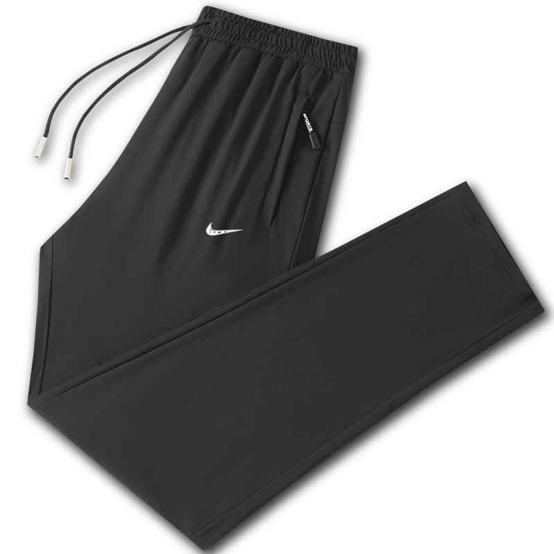 2025 New Ice Silk Trousers Men's Casual Quick-drying Pants Summer plus size Sports Pants Casual Silky Pants Men