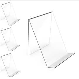 外贸定制亚克力书架无边缘透明展示架平板电脑支架图片书籍展示架