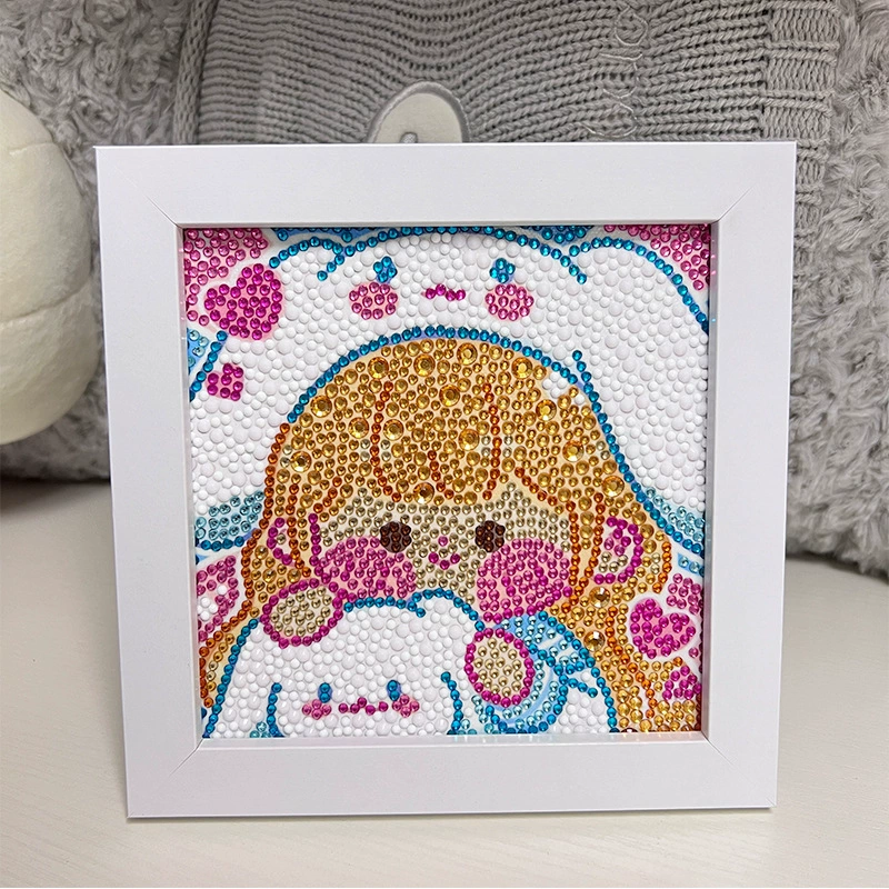 diamond painting (yumui) 15×15 cm diy full drill kit, kids festival gift, framed option
