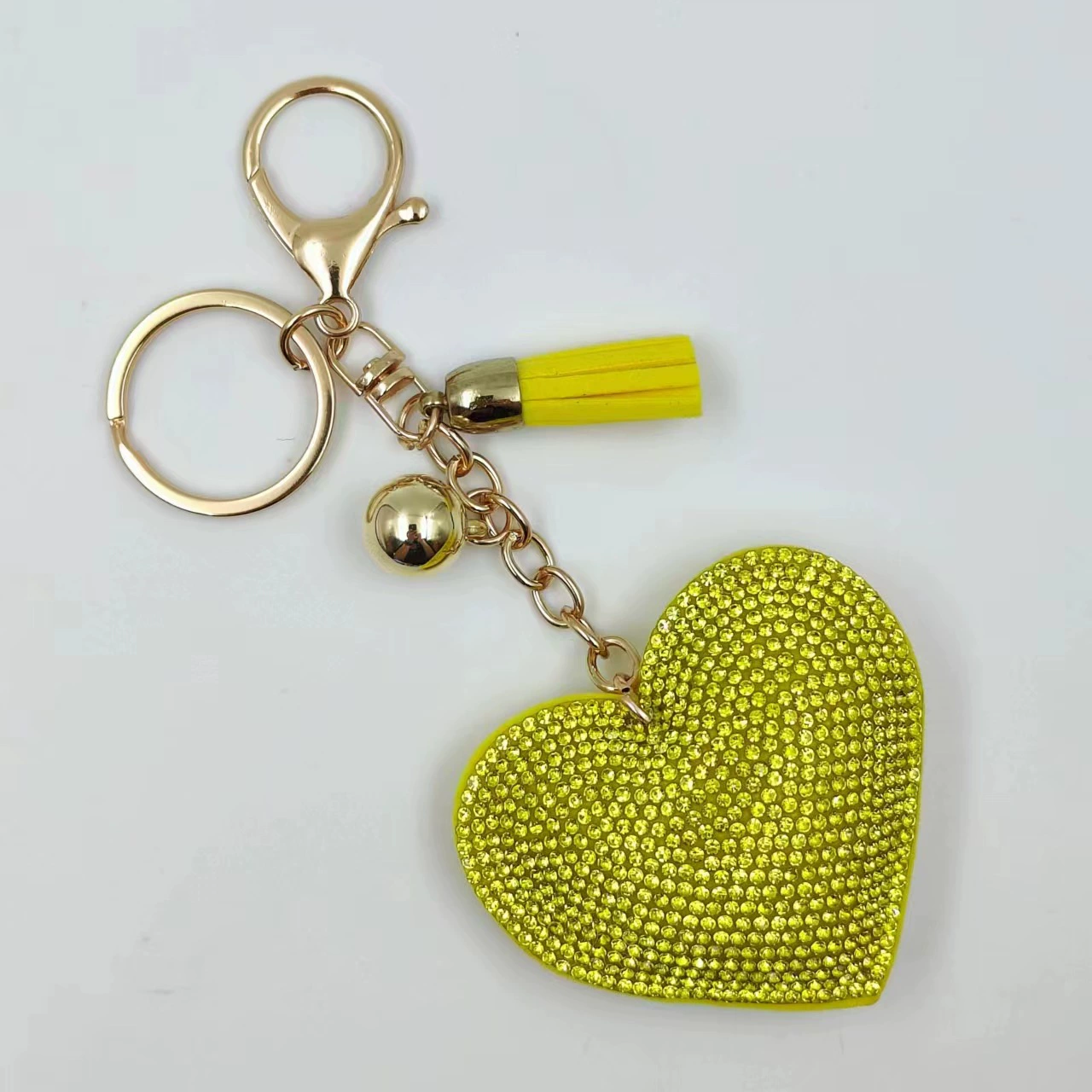 Брелок (в стиле Chanel) сердце с кисточкой, аксессуар DIY, 9×8×2 см