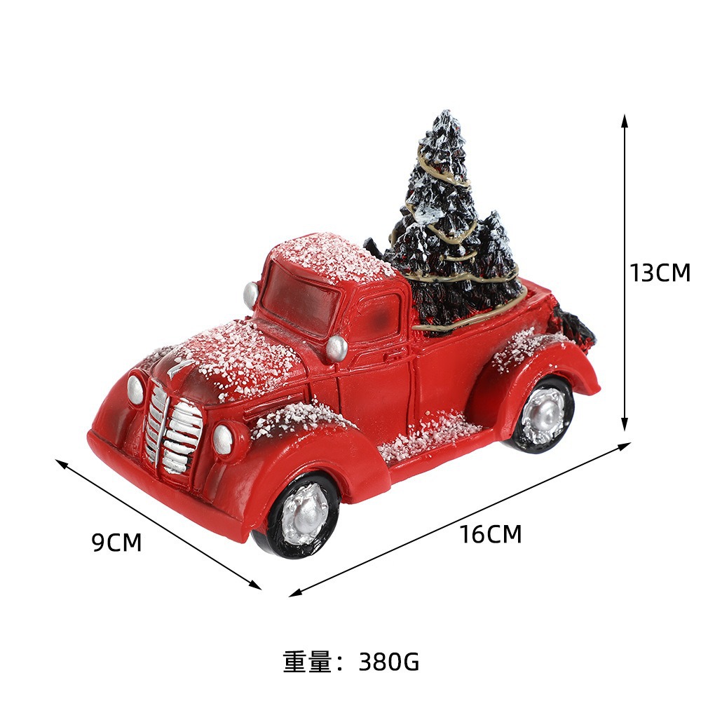 Navidad creativa decoraciones de automóviles kart rojo resina artesanía decoración para el hogar regalos de Navidad