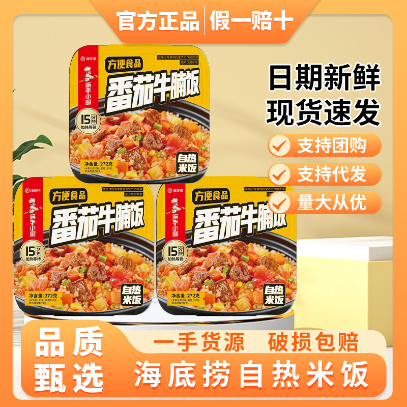 海底捞方便米饭番茄牛腩饭272g自热米饭速食懒人快餐加热即食