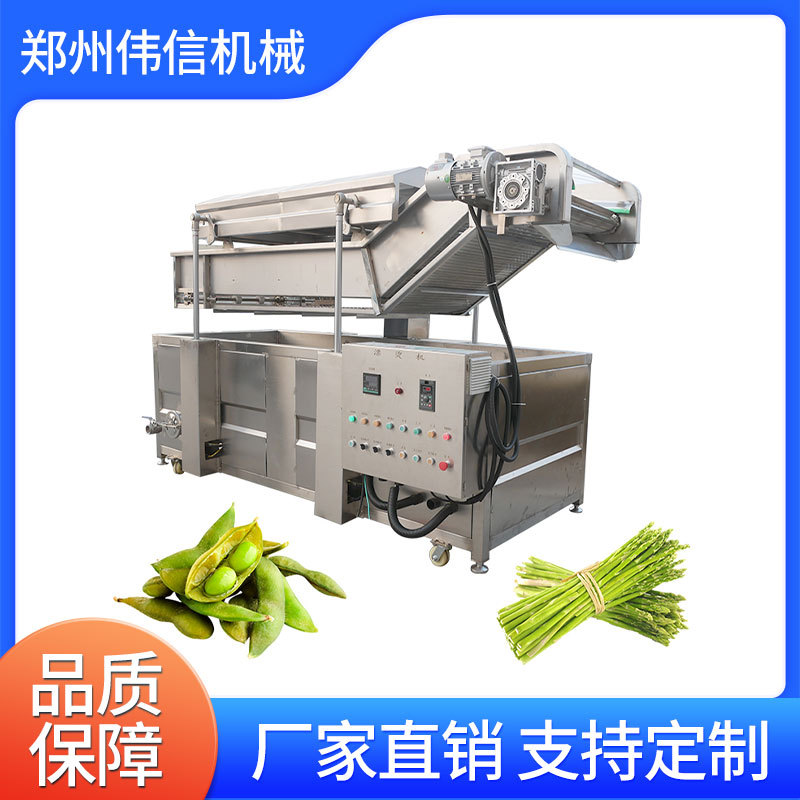 全自动漂烫杀青流水线豆角漂烫杀青生产线设备智能温控食品级高效