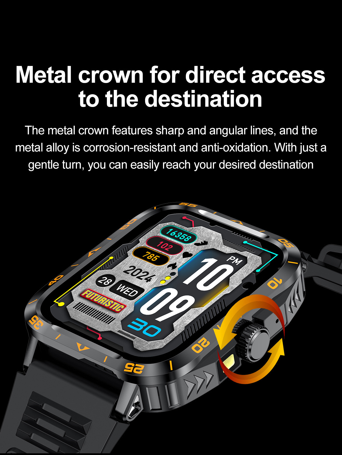 Smartwatch outdoor con chiamata bluetooth e cardiofrequenzimetro_voghion.com