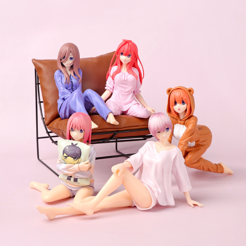 五等分の花嫁フィギュアアニメ周辺パジャマ一花二乃三玖四葉五月フィギュアモデル装飾品|undefined